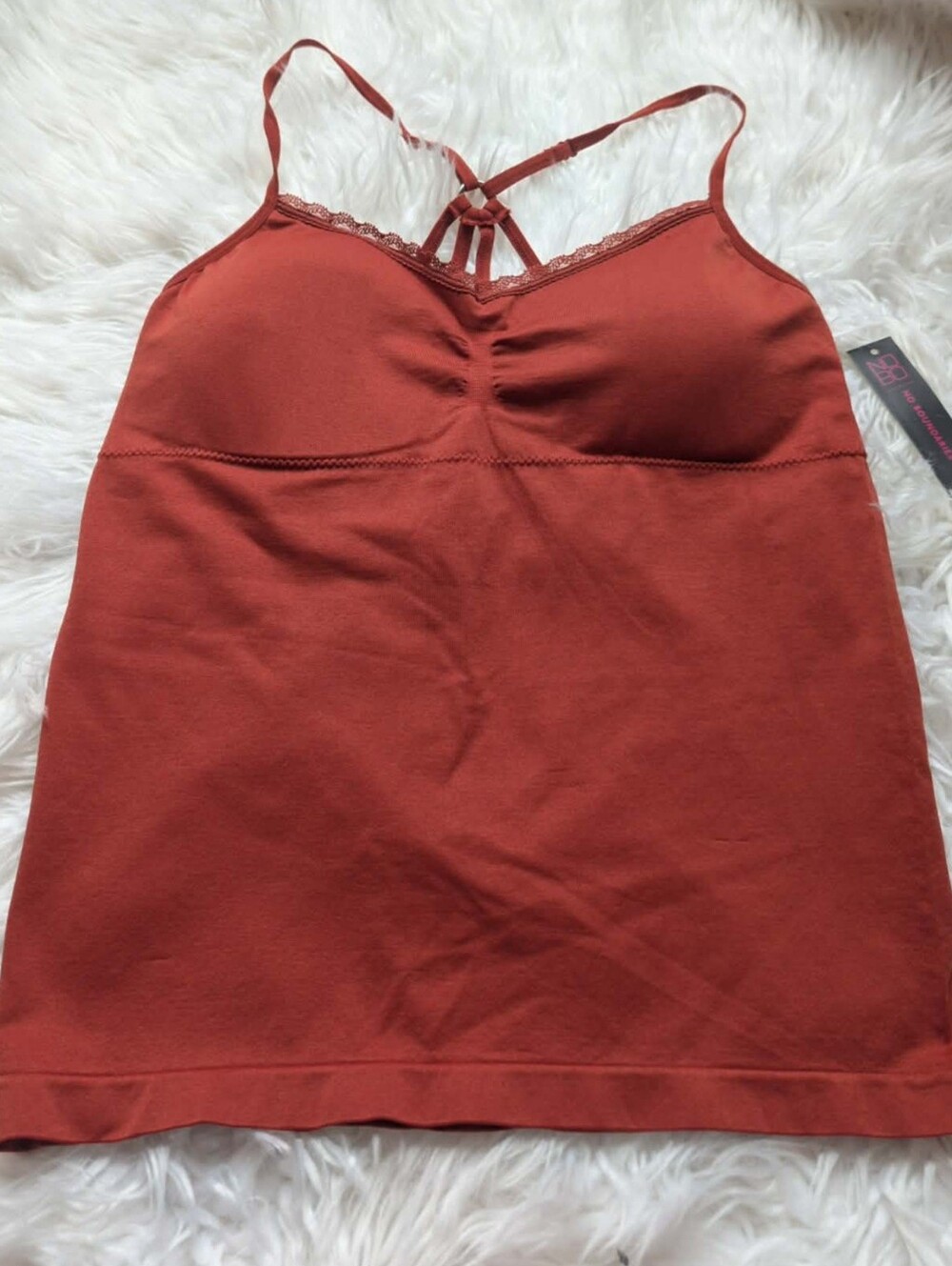 Nwt No Boundaries Rust Lace-Trim Strappy Cami Y2k 2000s